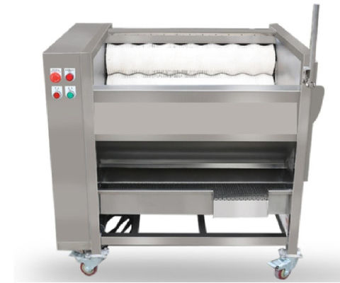 800kg/h食品加工の機械類は、産業皮をむく機械にブラシをかける
