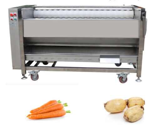 800kg/h食品加工の機械類は、産業皮をむく機械にブラシをかける